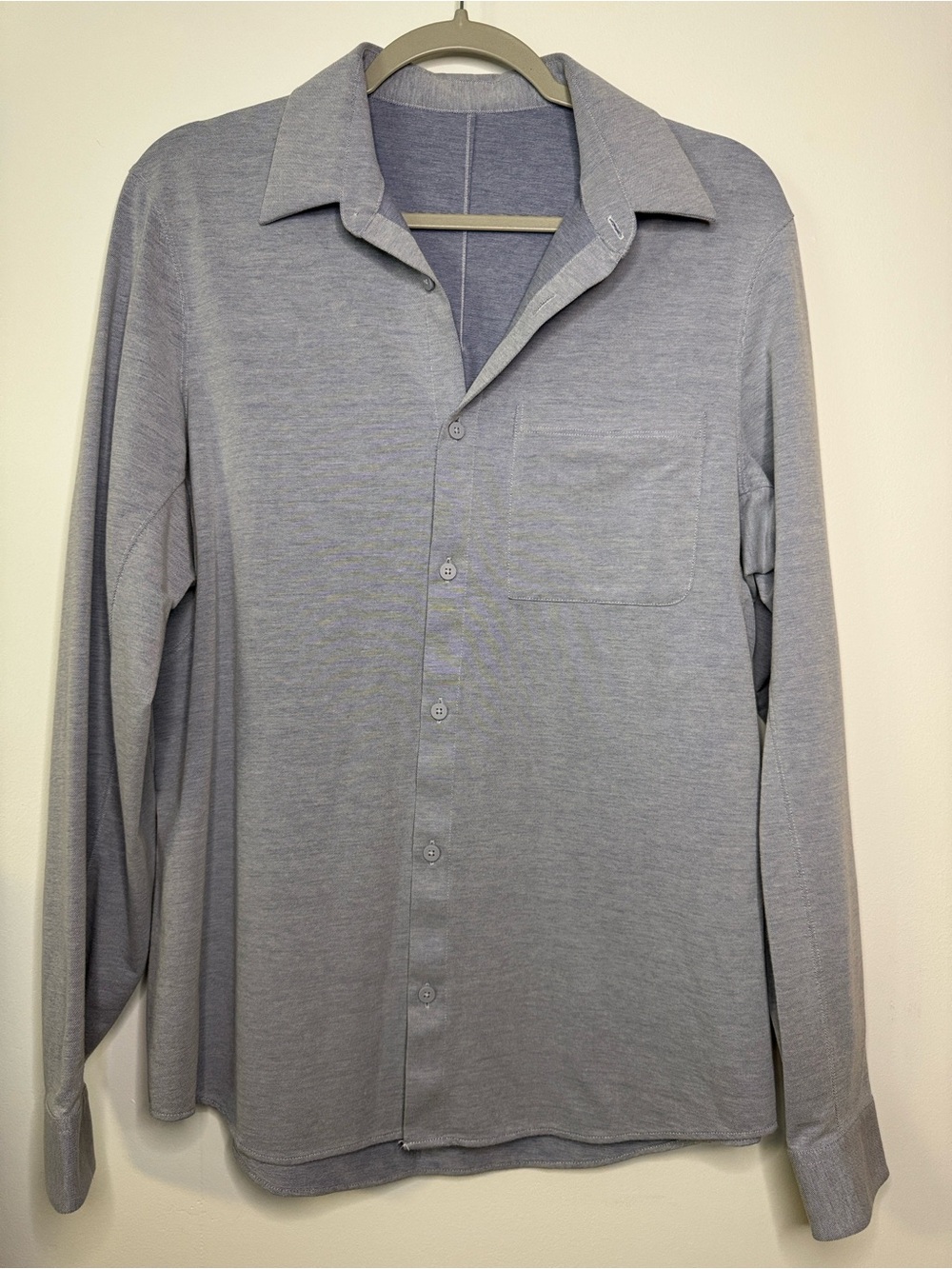 Men's Lululemon Light Blue Casual Button-Down Shirt